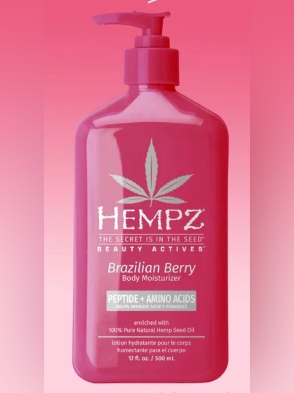 Hempz Beauty Actives Skin Firming Body Lotion with Peptides - Brazilian Berry